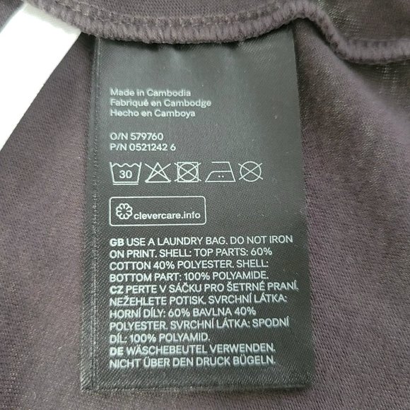 ❤2/$12❤ Girls H&M Cotton/Lace Graphic Tee, Loose Fitting (Dark Grey)- NWOT - Picture 7 of 7